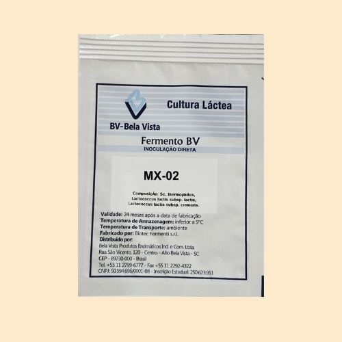 Fermento misto (term&oacute;filo e mes&oacute;filo)  -1 envelope para 10 litros de leite